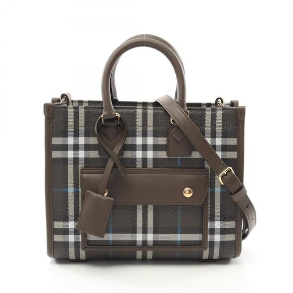 BURBERRY Black Leather Tote Bag - Picture 1 of 7